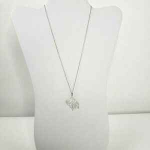 Sterling Silver Fish Pendant Filigree Necklace
